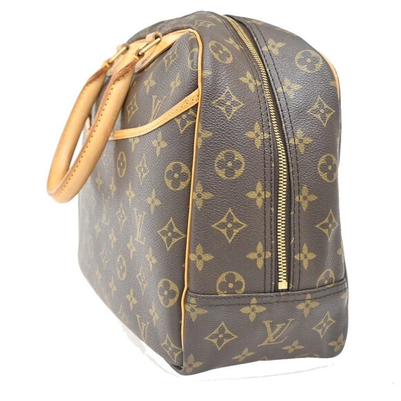 LOUIS VUITTON LV Logo Deauville Hand Bag Monogram Leather Brown 558-082225 - Picture 3 of 16
